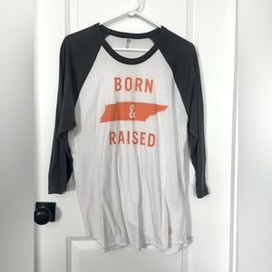 Quarter length sleeve Tennessee baseball shirt